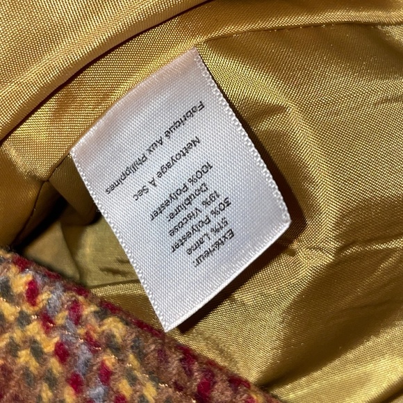 EUC Talbots Tweed Plaid Wool Mini A-line Skirt Size 12 - Picture 8 of 9